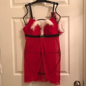 💖 Santa Baby Women Intimate Dress and Thong Set